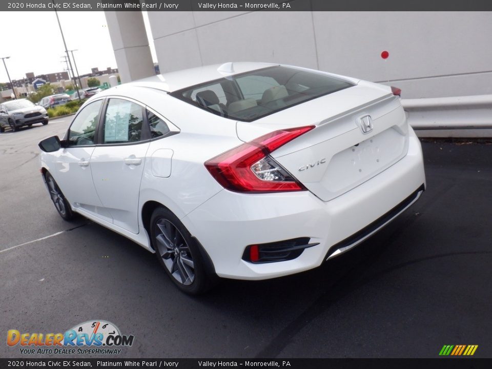 2020 Honda Civic EX Sedan Platinum White Pearl / Ivory Photo #7