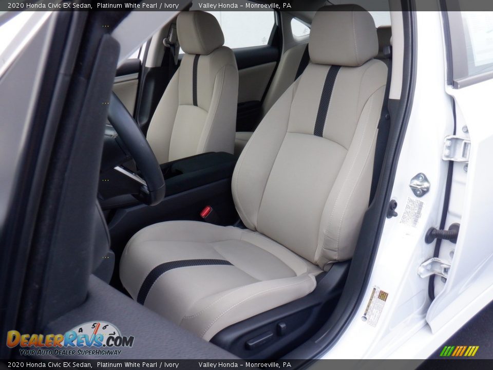 2020 Honda Civic EX Sedan Platinum White Pearl / Ivory Photo #11