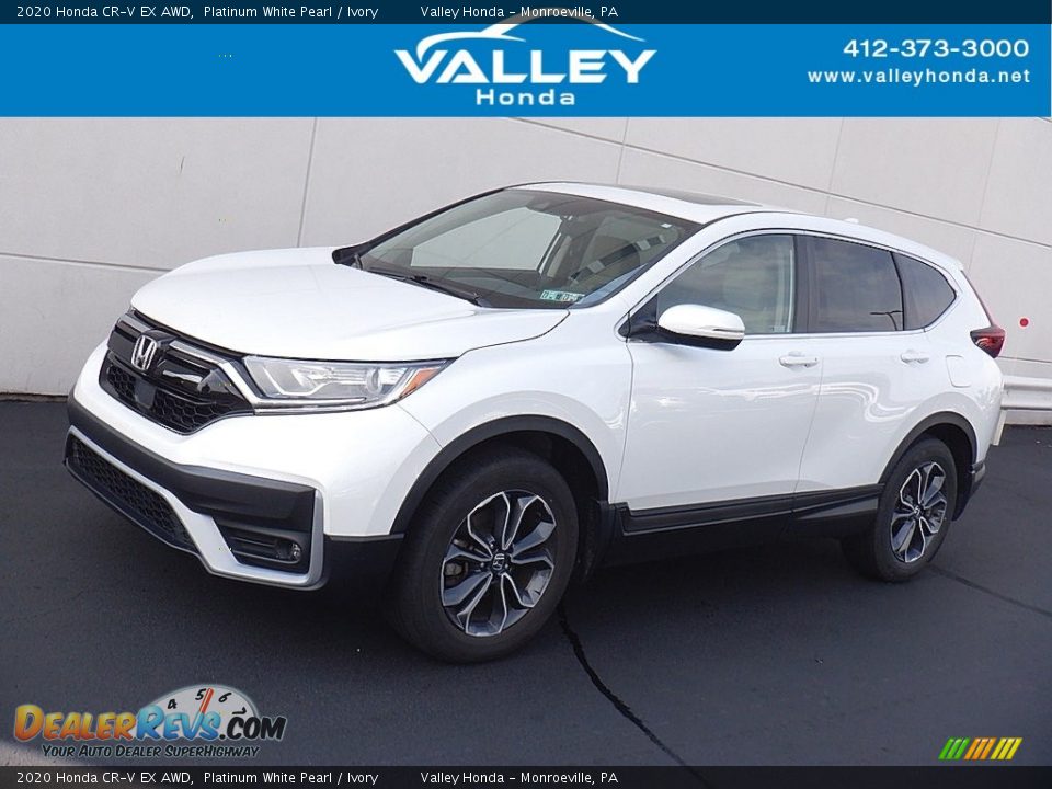 2020 Honda CR-V EX AWD Platinum White Pearl / Ivory Photo #1