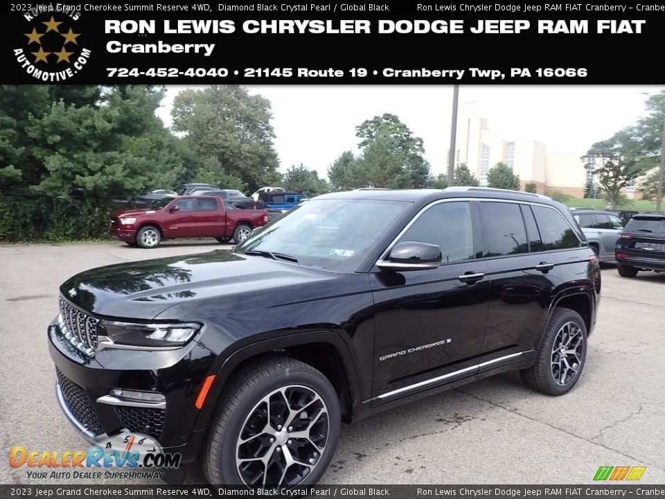 2023 Jeep Grand Cherokee Summit Reserve 4WD Diamond Black Crystal Pearl / Global Black Photo #1