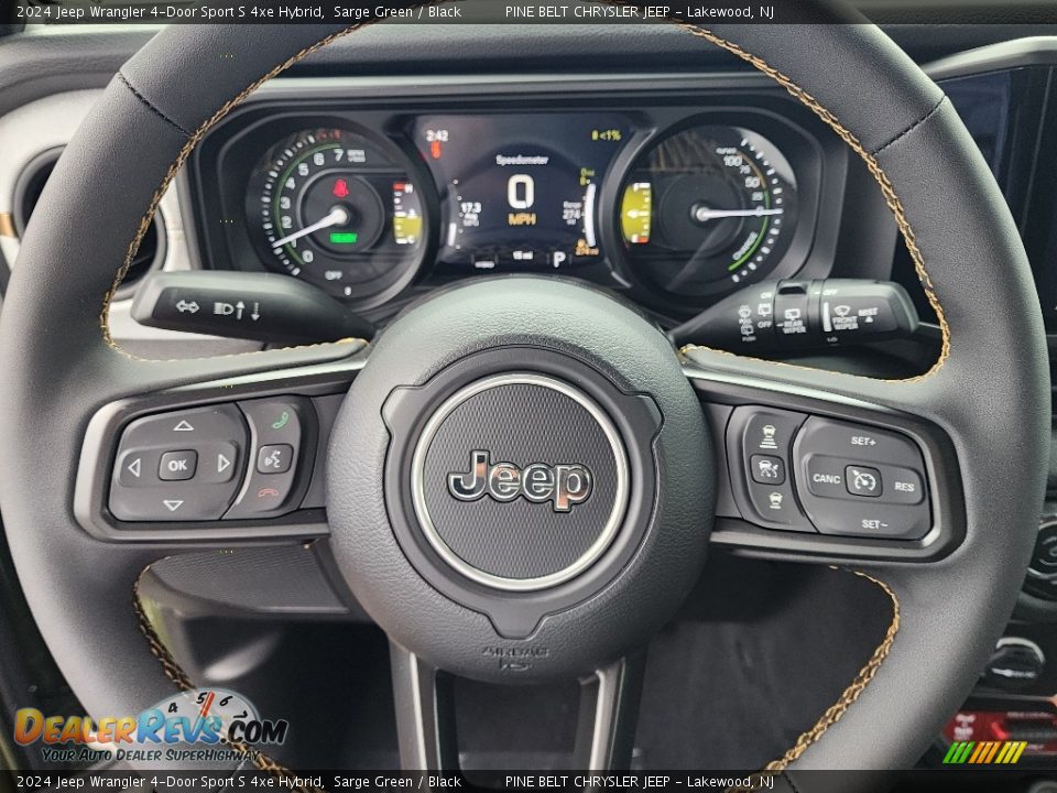 2024 Jeep Wrangler 4-Door Sport S 4xe Hybrid Steering Wheel Photo #14