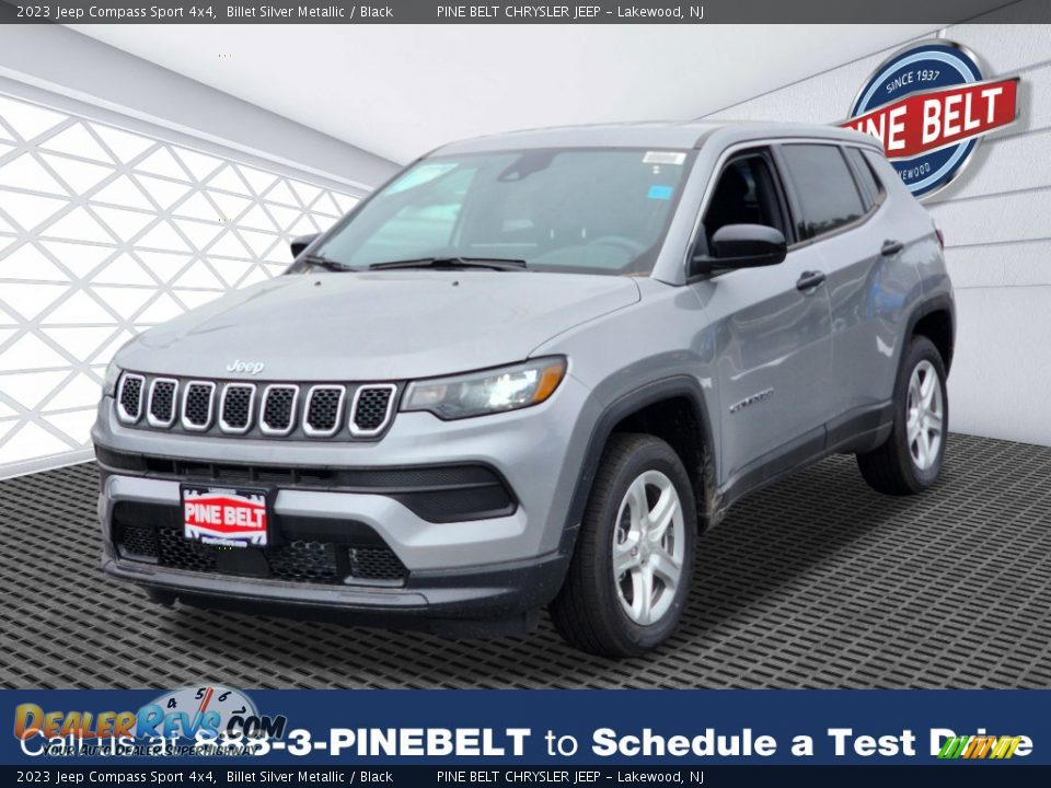 2023 Jeep Compass Sport 4x4 Billet Silver Metallic / Black Photo #1