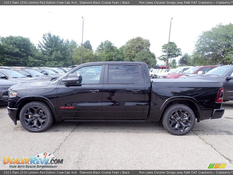 Diamond Black Crystal Pearl 2023 Ram 1500 Limited Red Edition Crew Cab 4x4 Photo #2