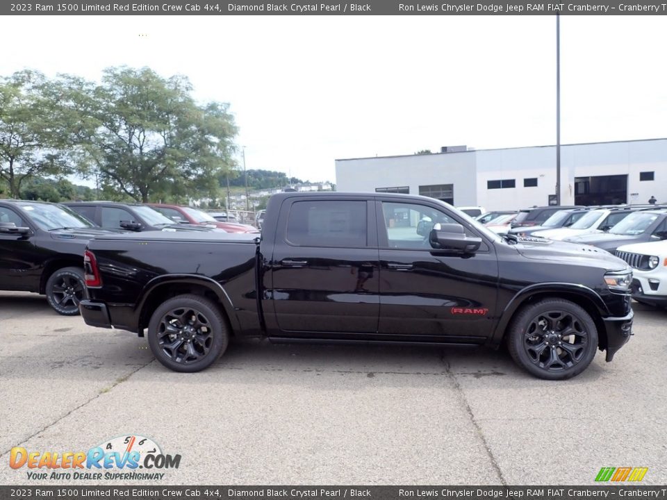 2023 Ram 1500 Limited Red Edition Crew Cab 4x4 Diamond Black Crystal Pearl / Black Photo #6