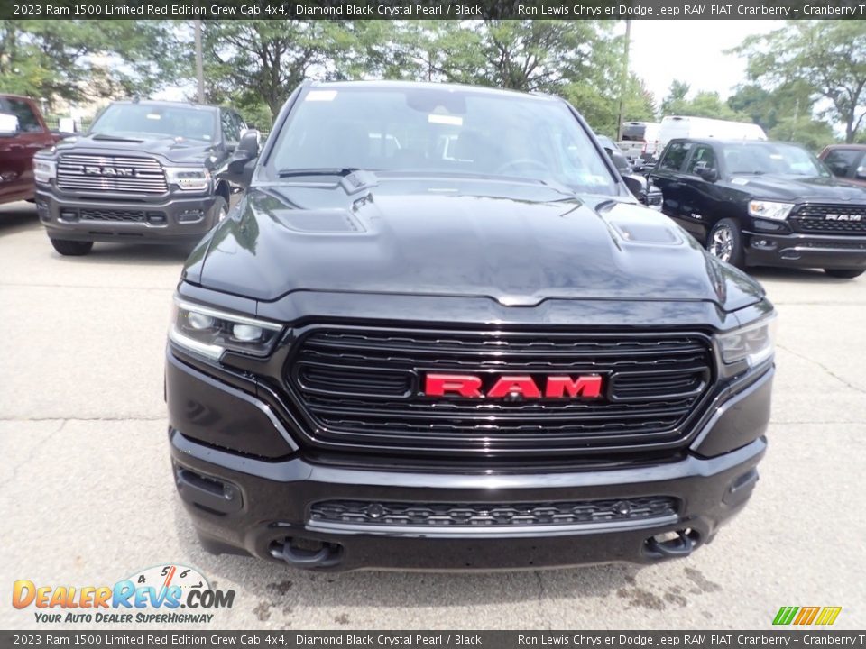 2023 Ram 1500 Limited Red Edition Crew Cab 4x4 Diamond Black Crystal Pearl / Black Photo #8