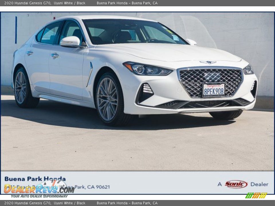 2020 Hyundai Genesis G70 Uyuni White / Black Photo #1