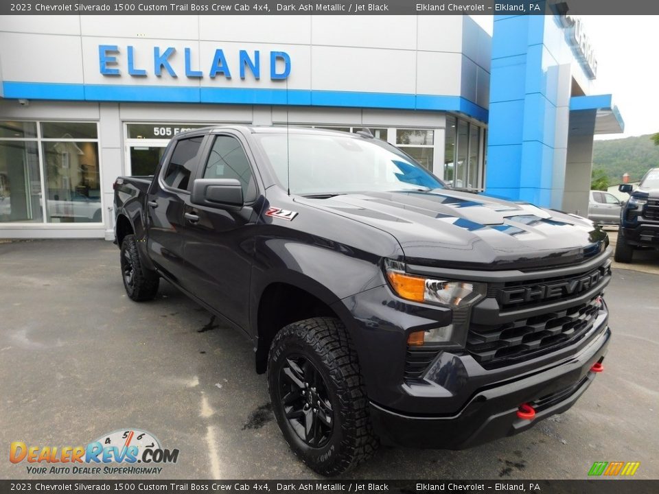 2023 Chevrolet Silverado 1500 Custom Trail Boss Crew Cab 4x4 Dark Ash Metallic / Jet Black Photo #4