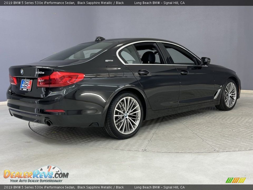 2019 BMW 5 Series 530e iPerformance Sedan Black Sapphire Metallic / Black Photo #2