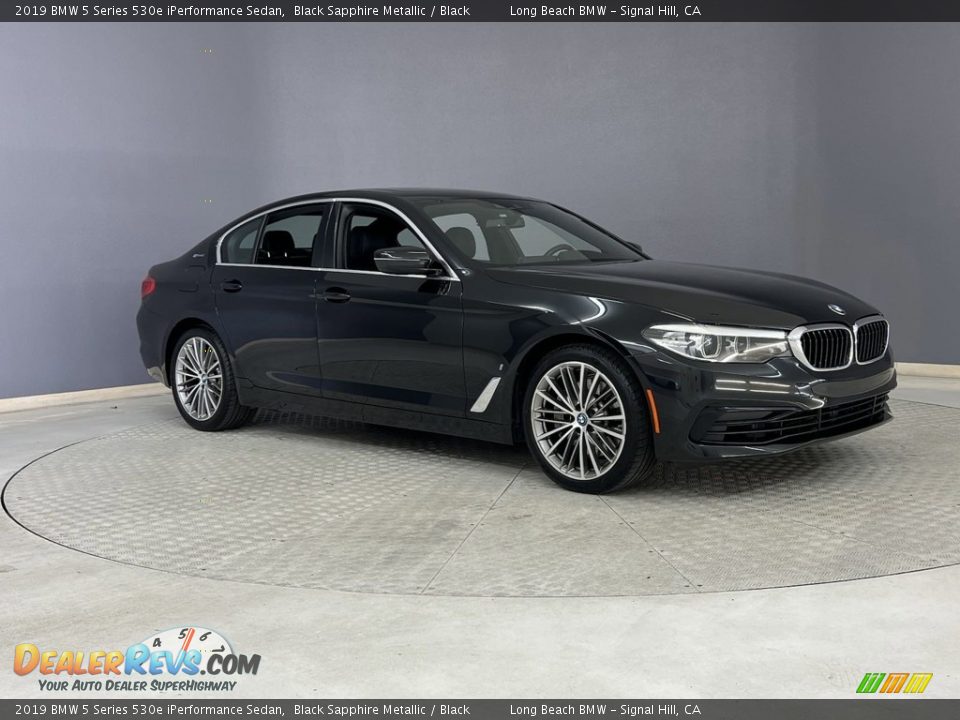 2019 BMW 5 Series 530e iPerformance Sedan Black Sapphire Metallic / Black Photo #3