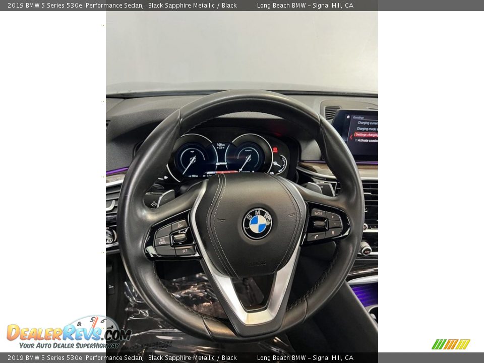 2019 BMW 5 Series 530e iPerformance Sedan Black Sapphire Metallic / Black Photo #25