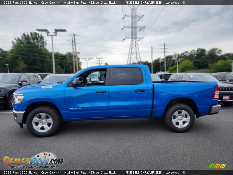 Hydro Blue Pearl 2023 Ram 1500 Big Horn Crew Cab 4x4 Photo #3