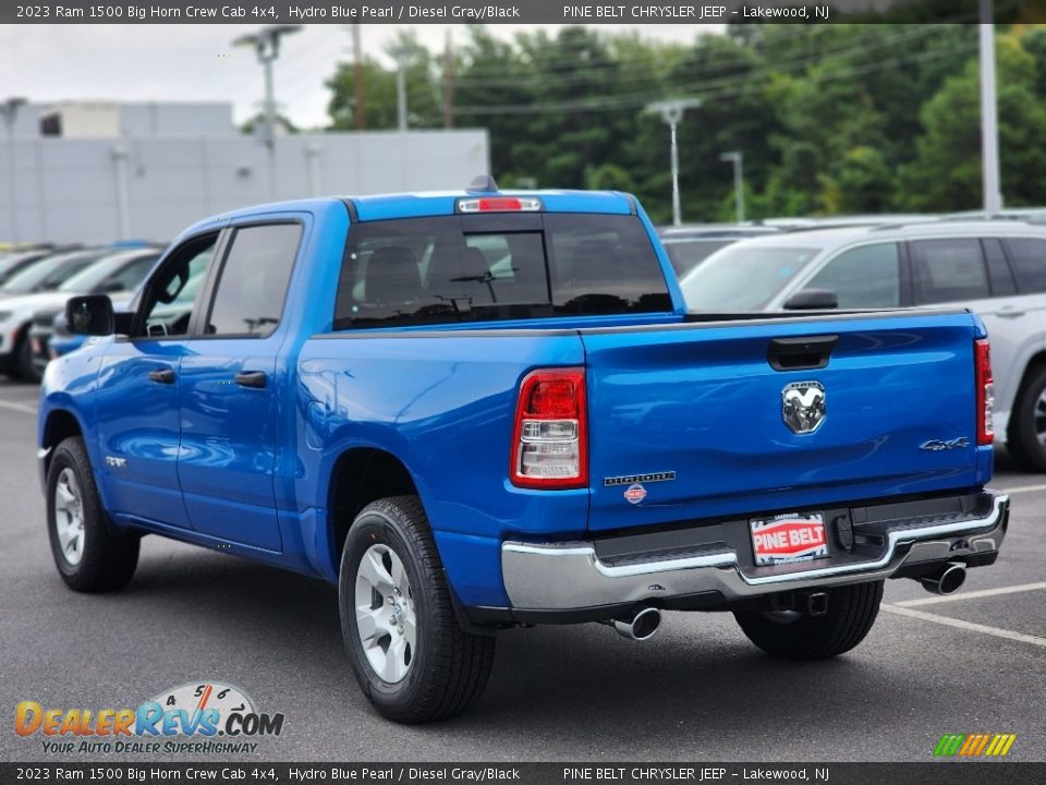 2023 Ram 1500 Big Horn Crew Cab 4x4 Hydro Blue Pearl / Diesel Gray/Black Photo #4