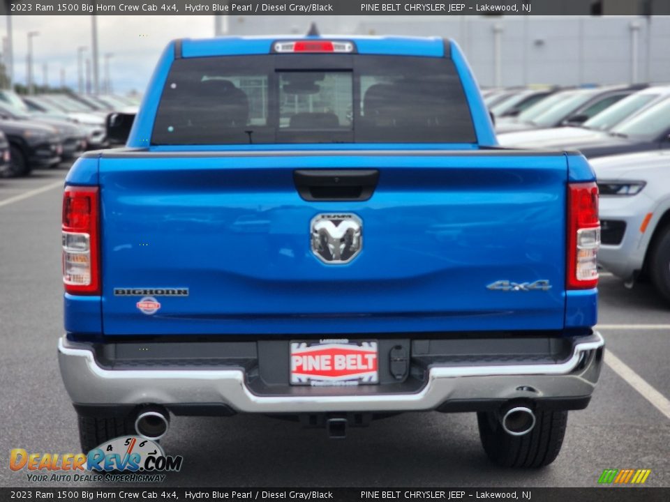 2023 Ram 1500 Big Horn Crew Cab 4x4 Hydro Blue Pearl / Diesel Gray/Black Photo #6