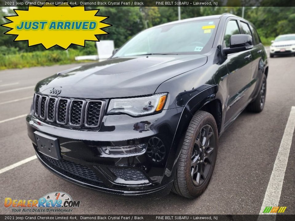 2021 Jeep Grand Cherokee Limited 4x4 Diamond Black Crystal Pearl / Black Photo #1