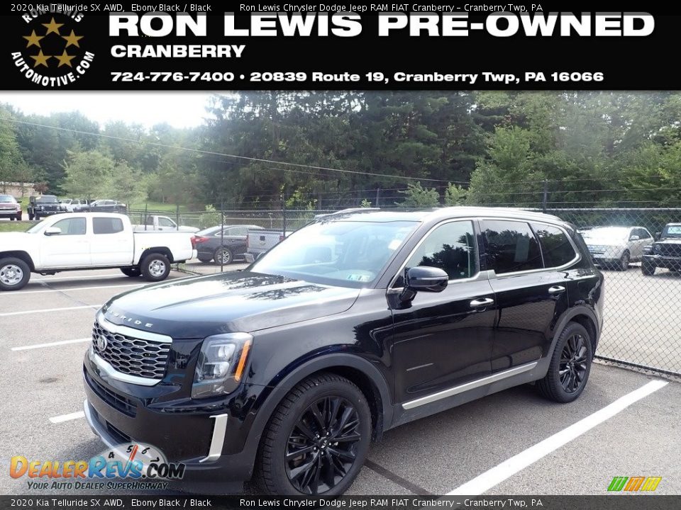 2020 Kia Telluride SX AWD Ebony Black / Black Photo #1