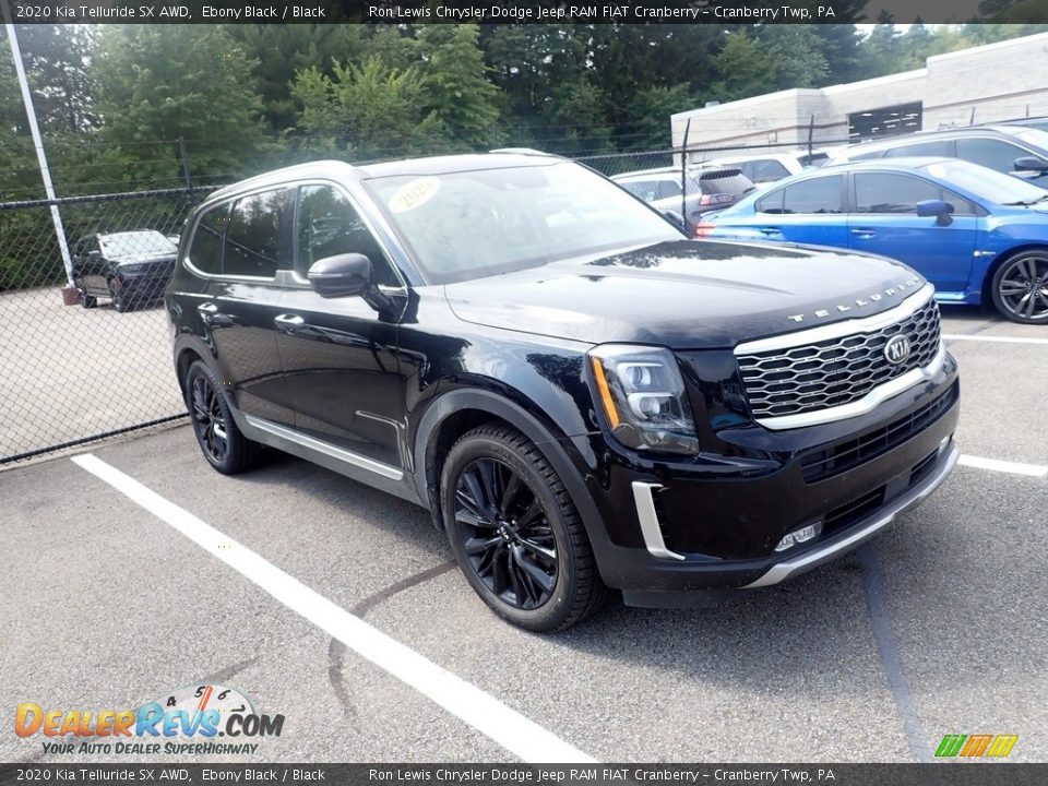 2020 Kia Telluride SX AWD Ebony Black / Black Photo #3