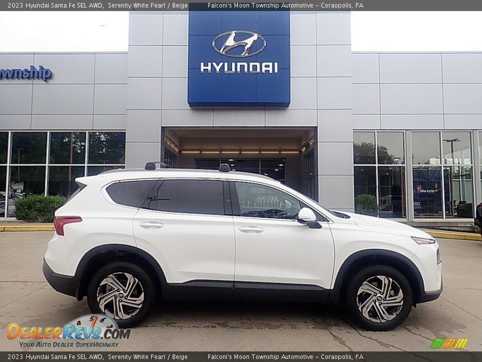 2023 Hyundai Santa Fe SEL AWD Serenity White Pearl / Beige Photo #1