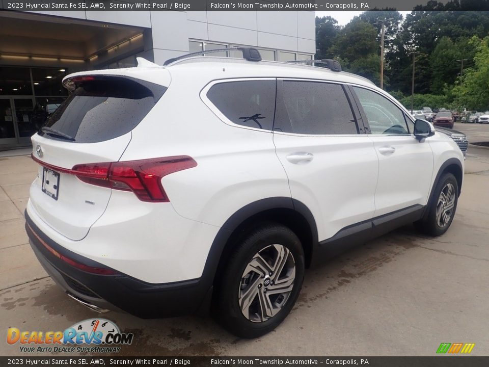 2023 Hyundai Santa Fe SEL AWD Serenity White Pearl / Beige Photo #2