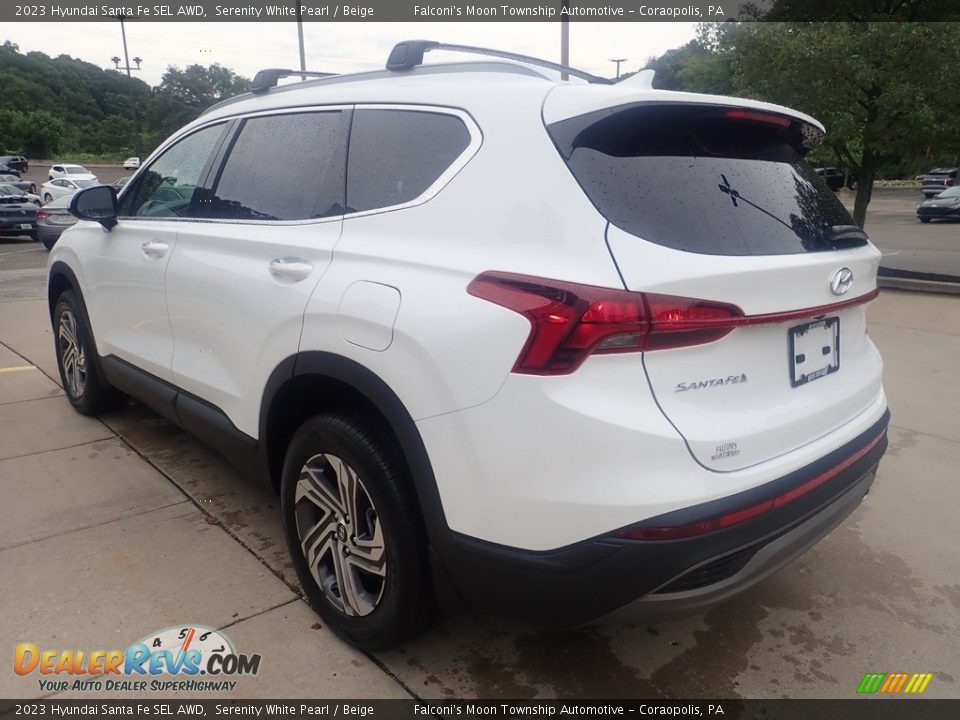 2023 Hyundai Santa Fe SEL AWD Serenity White Pearl / Beige Photo #5