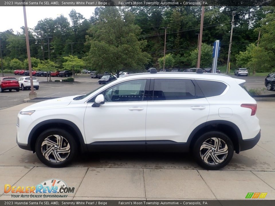 2023 Hyundai Santa Fe SEL AWD Serenity White Pearl / Beige Photo #6