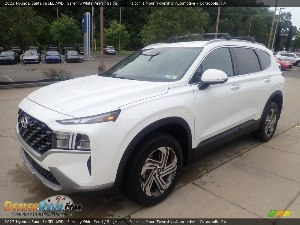 2023 Hyundai Santa Fe SEL AWD Serenity White Pearl / Beige Photo #7