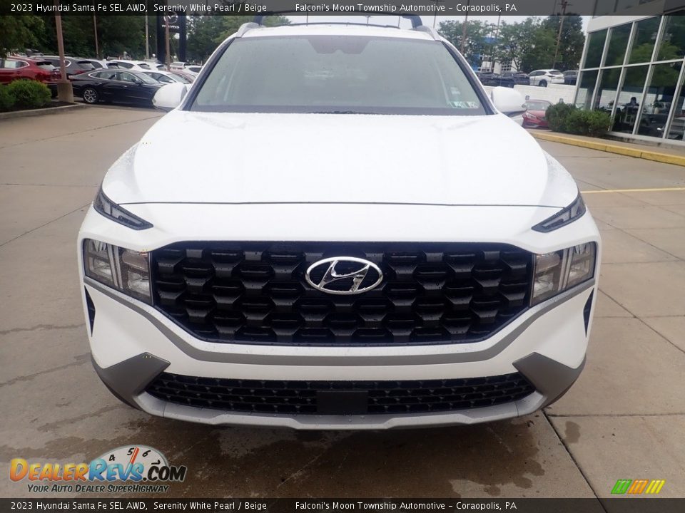 2023 Hyundai Santa Fe SEL AWD Serenity White Pearl / Beige Photo #8