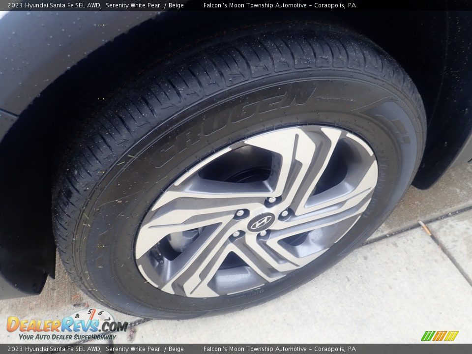 2023 Hyundai Santa Fe SEL AWD Serenity White Pearl / Beige Photo #9