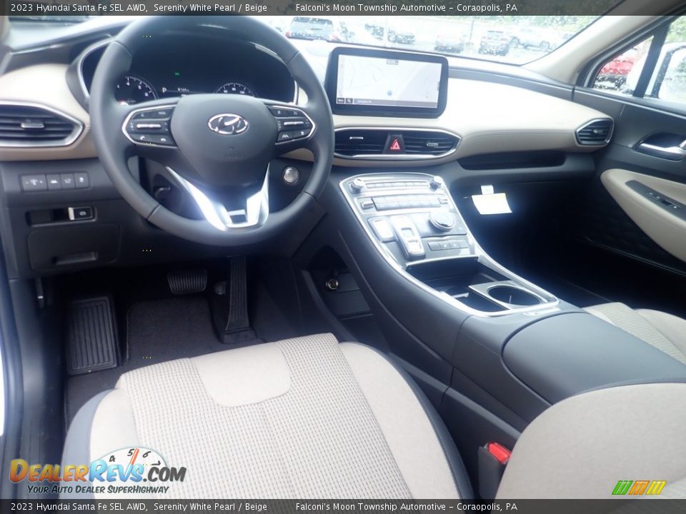 2023 Hyundai Santa Fe SEL AWD Serenity White Pearl / Beige Photo #12