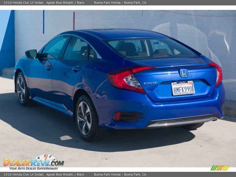 2019 Honda Civic LX Sedan Agean Blue Metallic / Black Photo #2