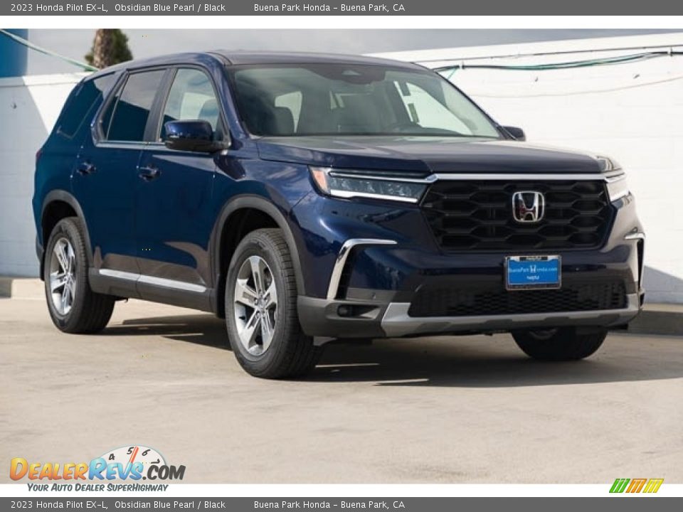 2023 Honda Pilot EX-L Obsidian Blue Pearl / Black Photo #1