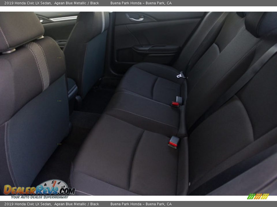 2019 Honda Civic LX Sedan Agean Blue Metallic / Black Photo #4