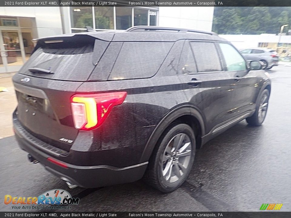 2021 Ford Explorer XLT 4WD Agate Black Metallic / Light Slate Photo #2