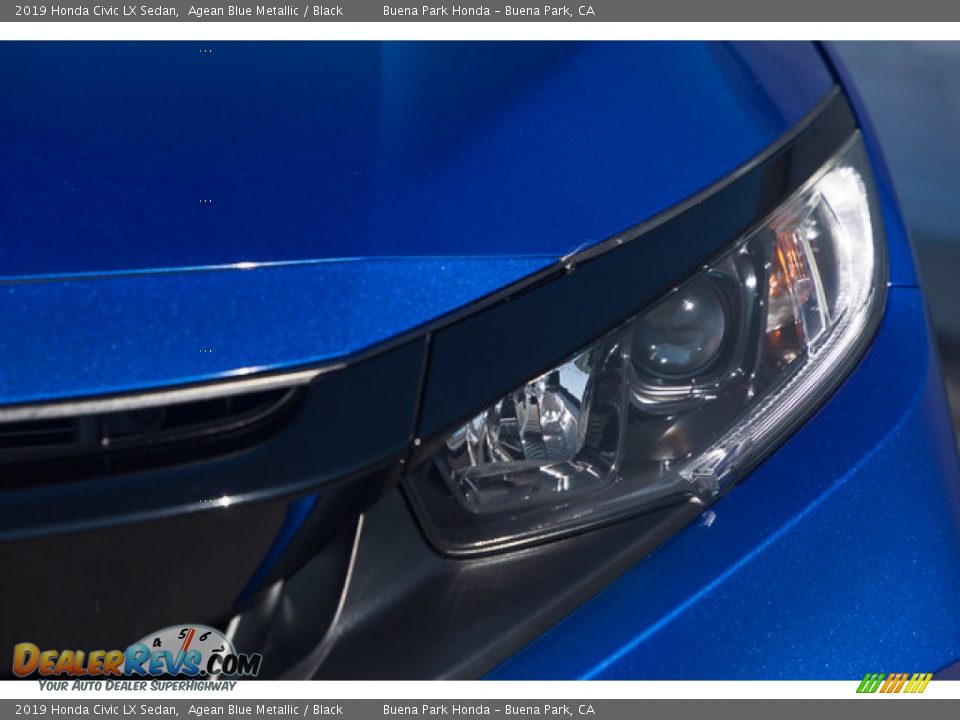 2019 Honda Civic LX Sedan Agean Blue Metallic / Black Photo #9