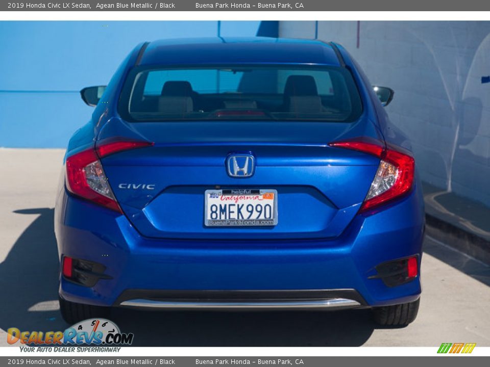 2019 Honda Civic LX Sedan Agean Blue Metallic / Black Photo #11