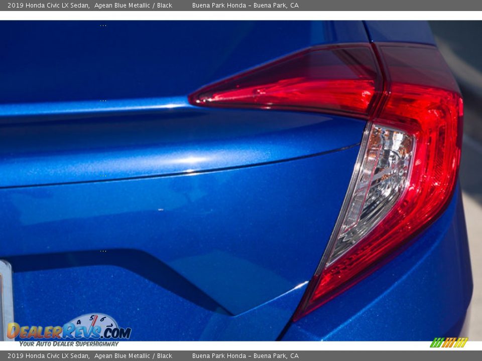 2019 Honda Civic LX Sedan Agean Blue Metallic / Black Photo #13