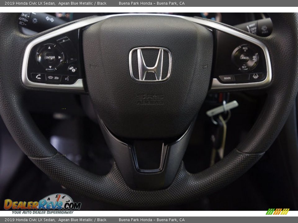 2019 Honda Civic LX Sedan Agean Blue Metallic / Black Photo #15