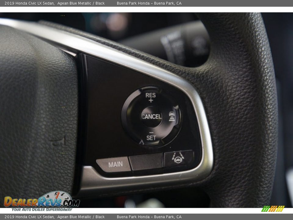 2019 Honda Civic LX Sedan Agean Blue Metallic / Black Photo #17