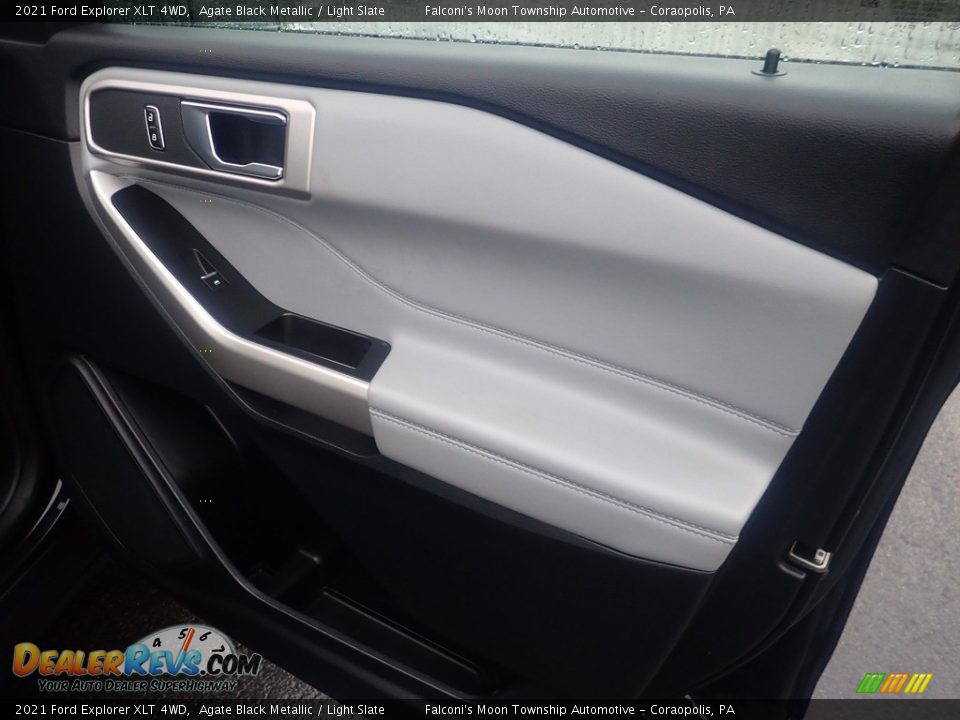 2021 Ford Explorer XLT 4WD Agate Black Metallic / Light Slate Photo #14