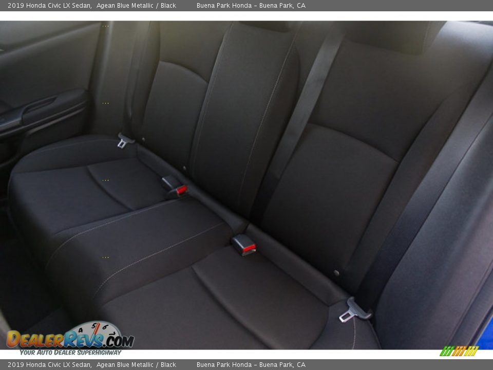 2019 Honda Civic LX Sedan Agean Blue Metallic / Black Photo #19