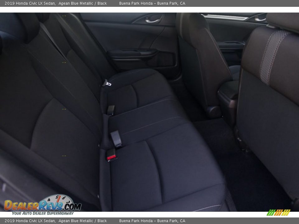 2019 Honda Civic LX Sedan Agean Blue Metallic / Black Photo #20