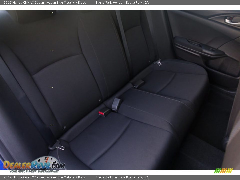 2019 Honda Civic LX Sedan Agean Blue Metallic / Black Photo #21