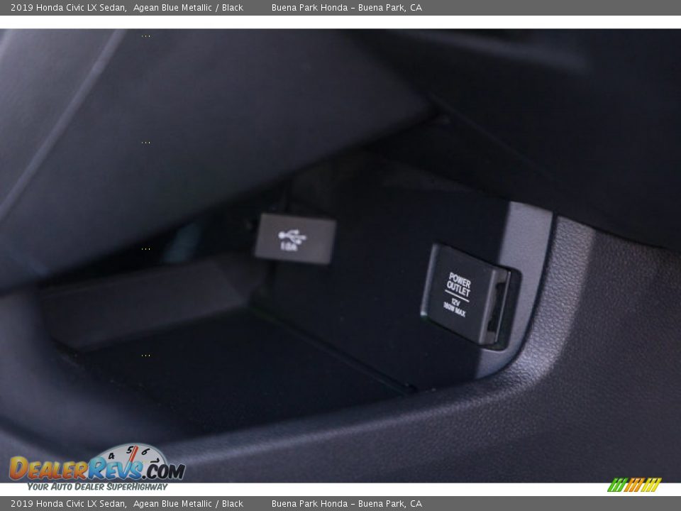 2019 Honda Civic LX Sedan Agean Blue Metallic / Black Photo #23