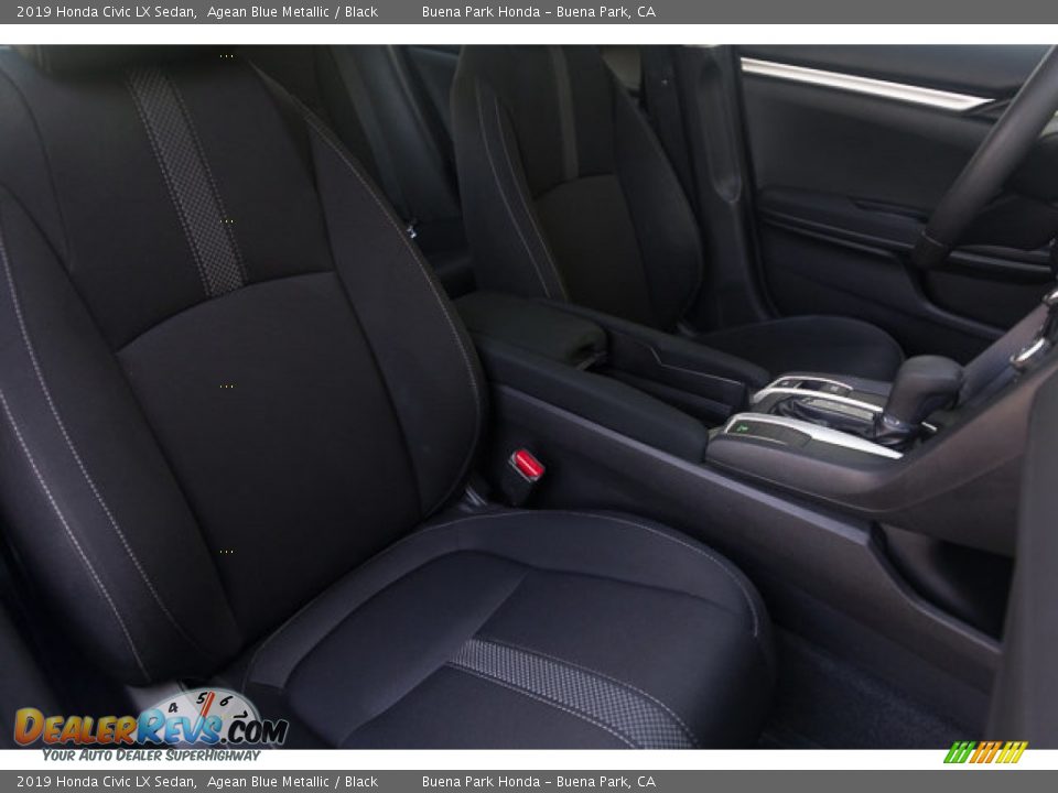 2019 Honda Civic LX Sedan Agean Blue Metallic / Black Photo #24