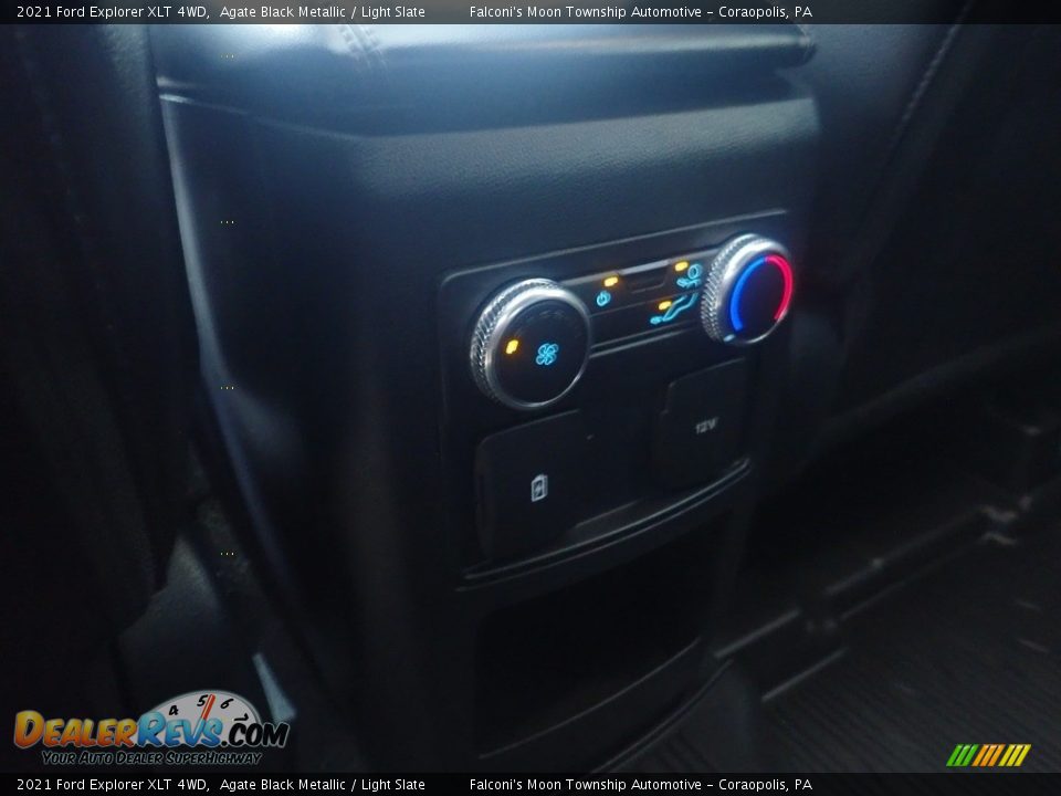 2021 Ford Explorer XLT 4WD Agate Black Metallic / Light Slate Photo #20