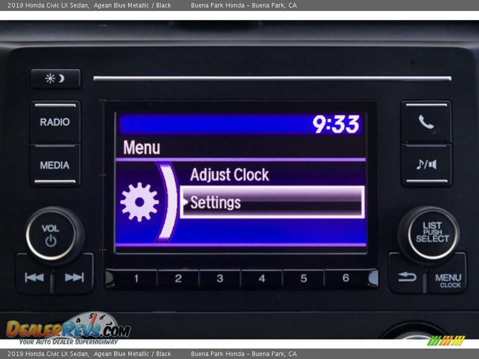 2019 Honda Civic LX Sedan Agean Blue Metallic / Black Photo #25