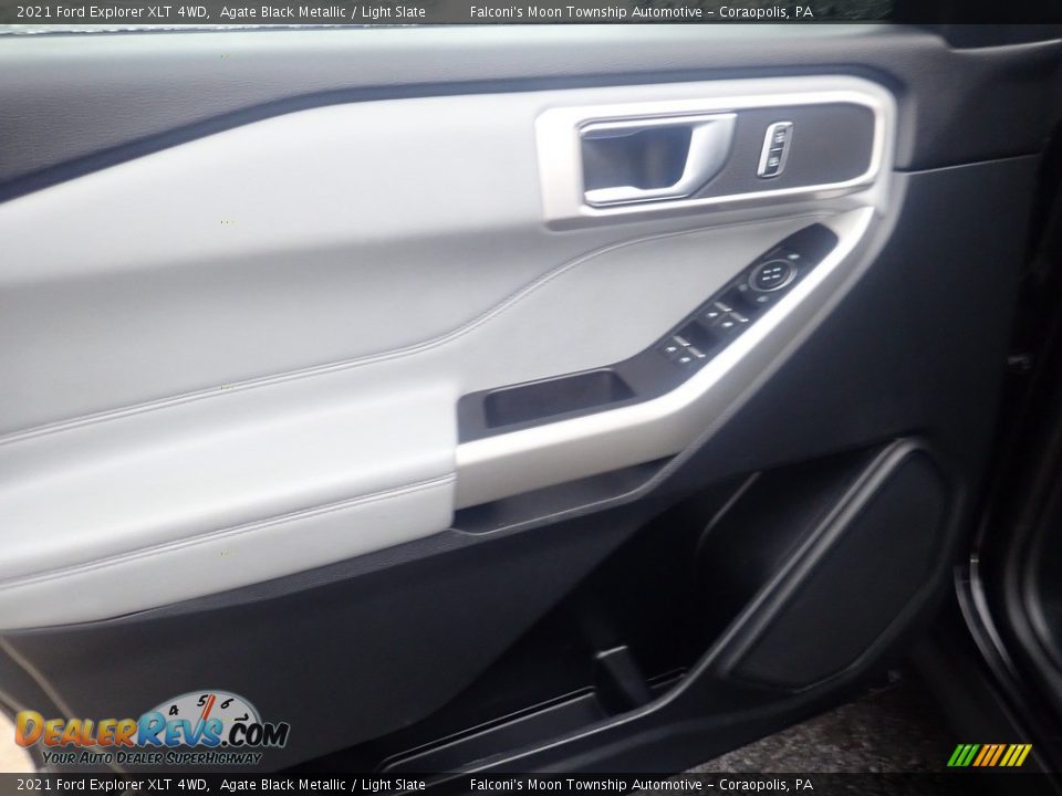 2021 Ford Explorer XLT 4WD Agate Black Metallic / Light Slate Photo #21