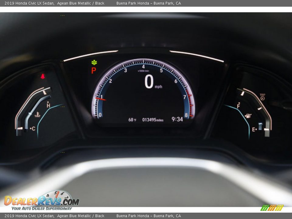 2019 Honda Civic LX Sedan Agean Blue Metallic / Black Photo #27