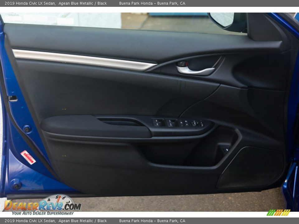 2019 Honda Civic LX Sedan Agean Blue Metallic / Black Photo #28