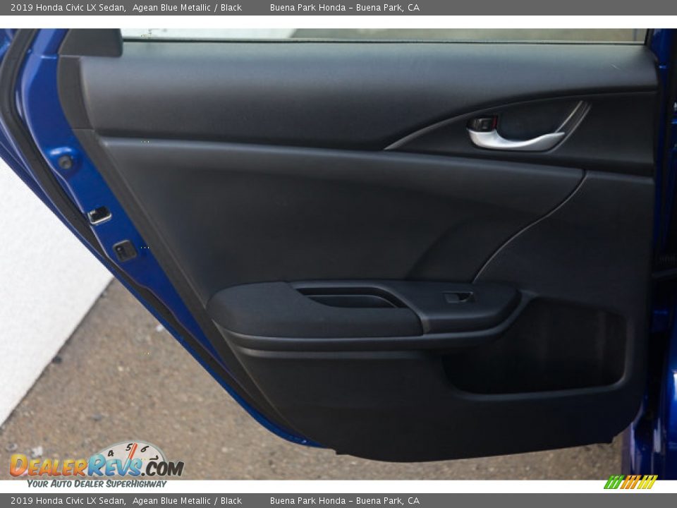 2019 Honda Civic LX Sedan Agean Blue Metallic / Black Photo #30