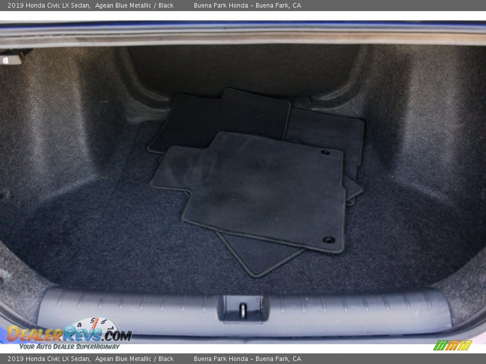 2019 Honda Civic LX Sedan Agean Blue Metallic / Black Photo #31